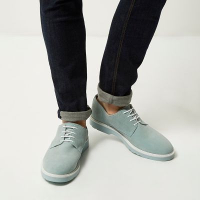 Light blue suede shoes
